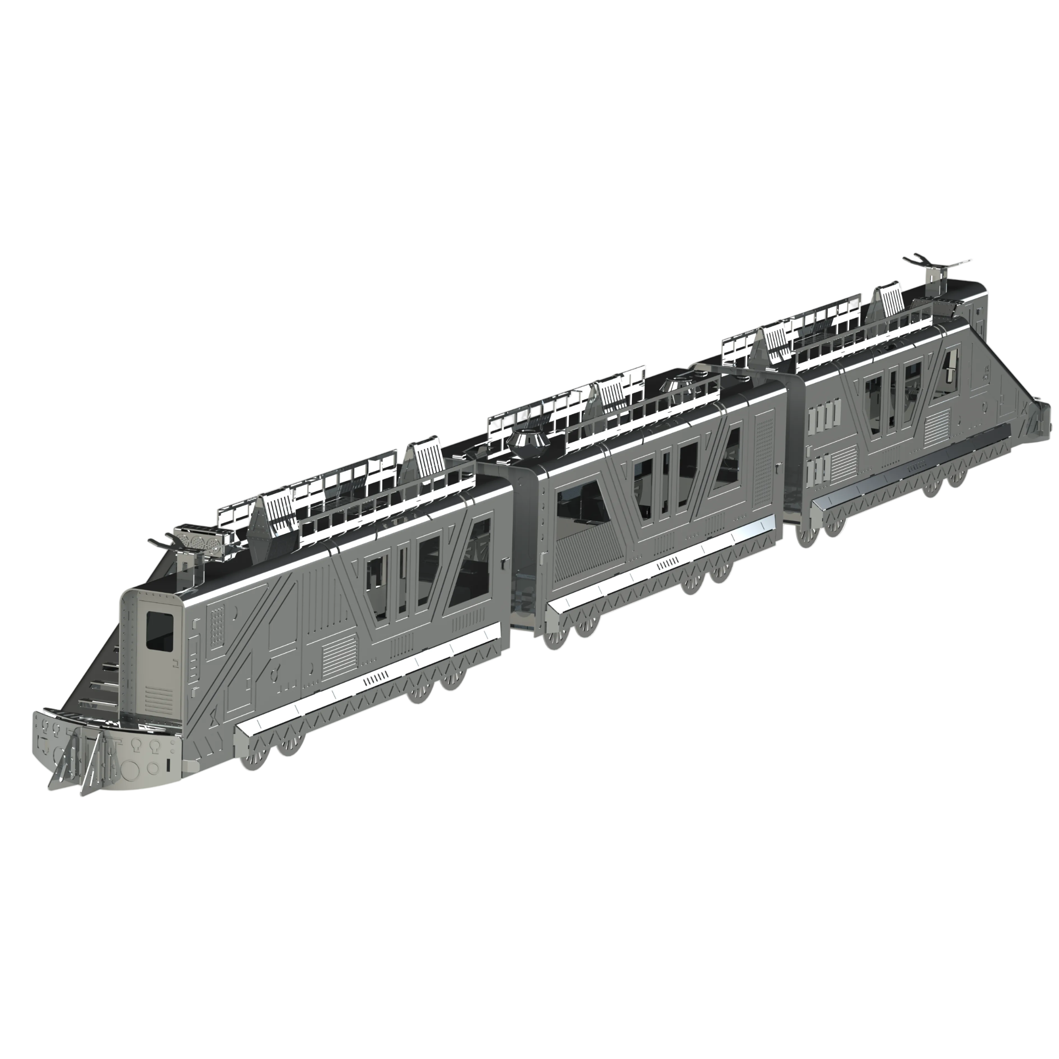 Metal Time Night Rider 3000 Armoured Train – DIY Metal Model Kit