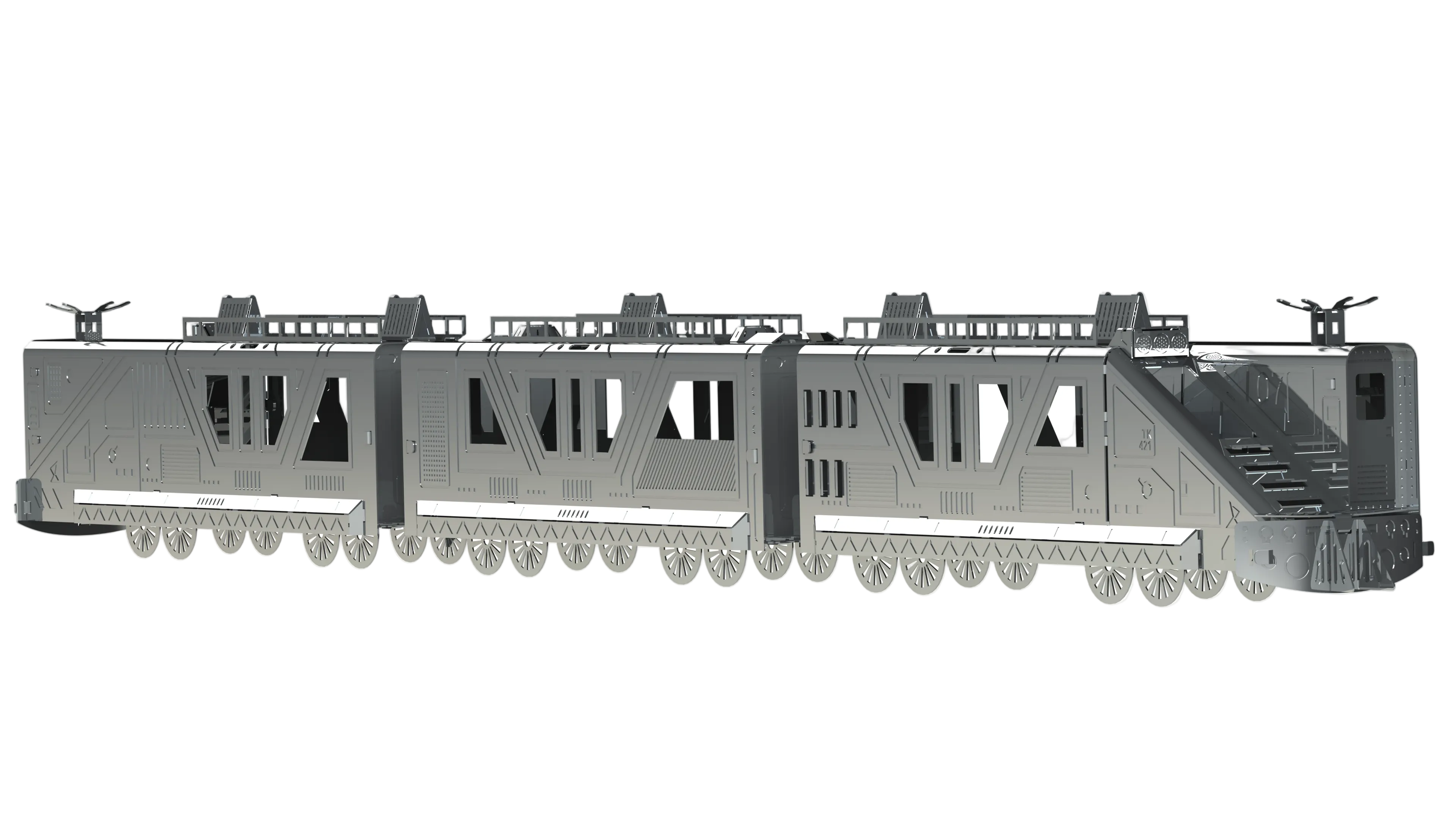 Metal Time Night Rider 3000 Armoured Train – DIY Metal Model Kit