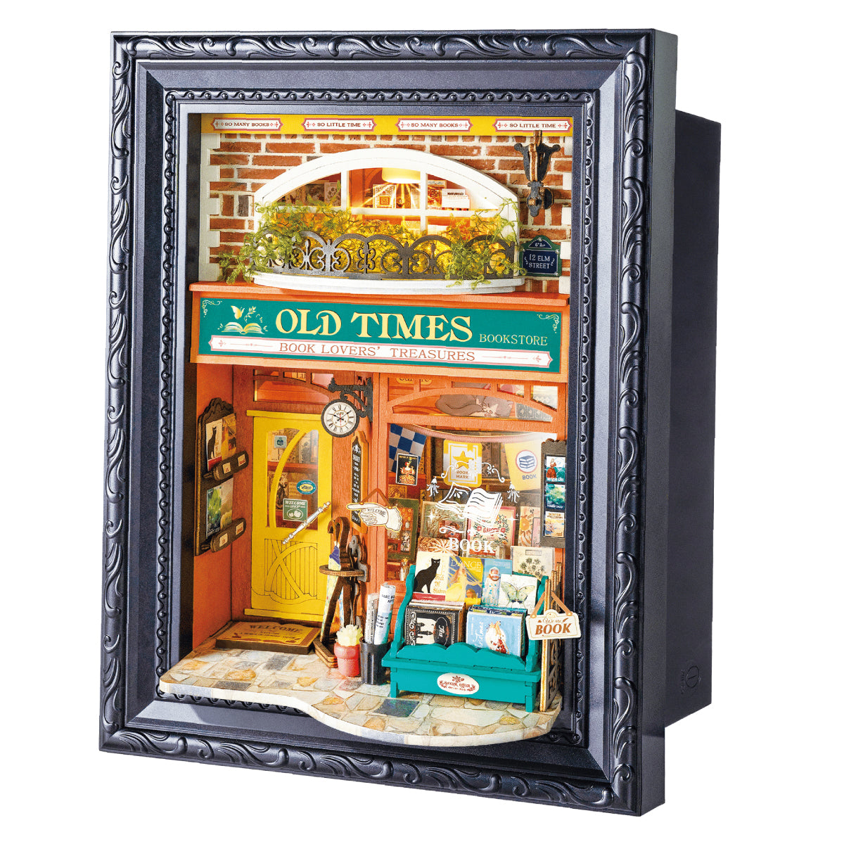 Old Times Bookstore – 3D Wooden Puzzle Story Frame Kit