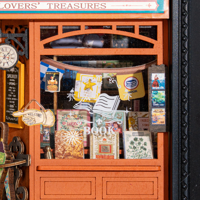 Old Times Bookstore – 3D Wooden Puzzle Story Frame Kit