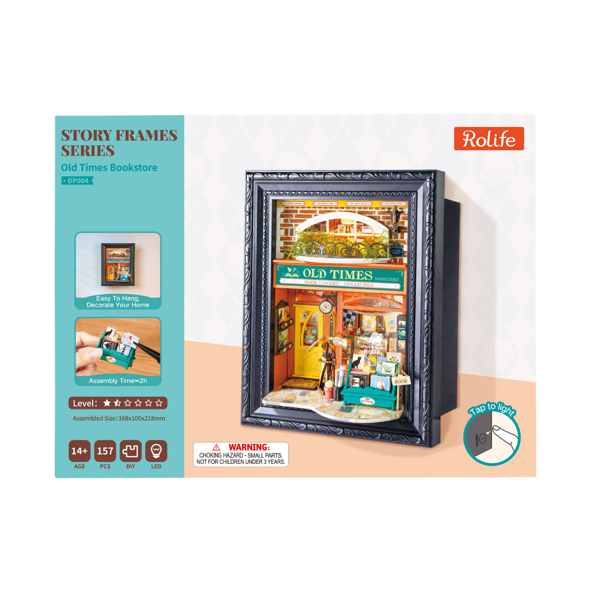 Old Times Bookstore – 3D Wooden Puzzle Story Frame Kit