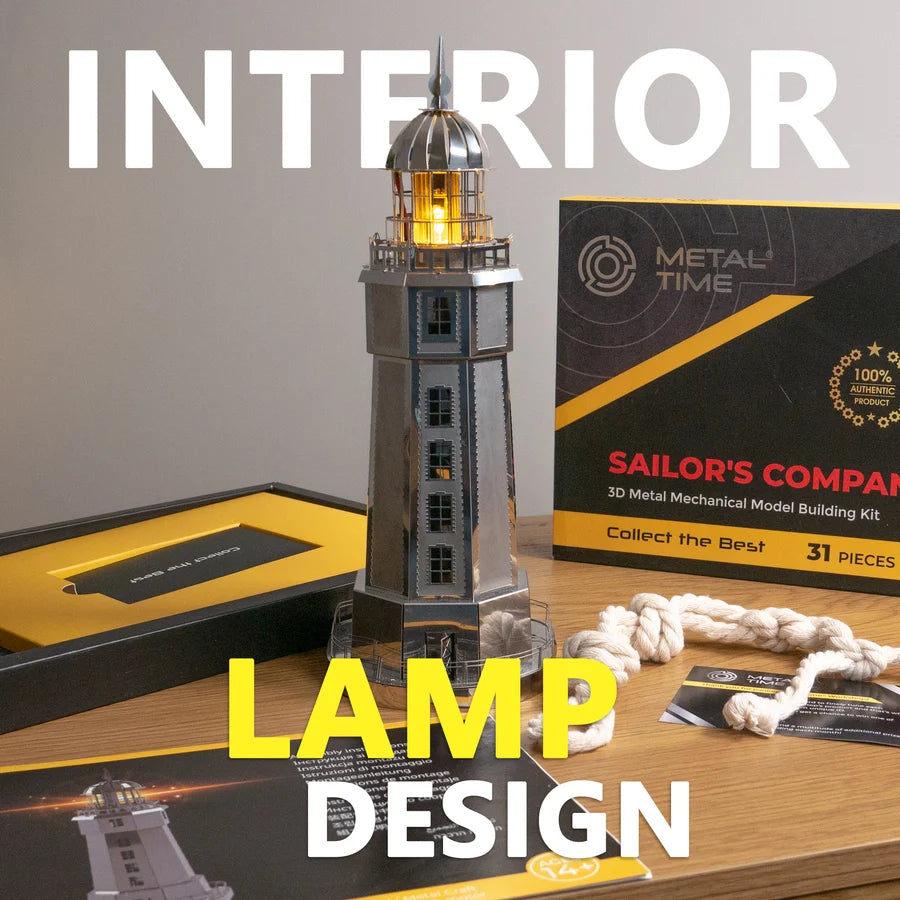 Metal Time Sailor's Companion La Jument Lighthouse - DIY Metal Model Kit