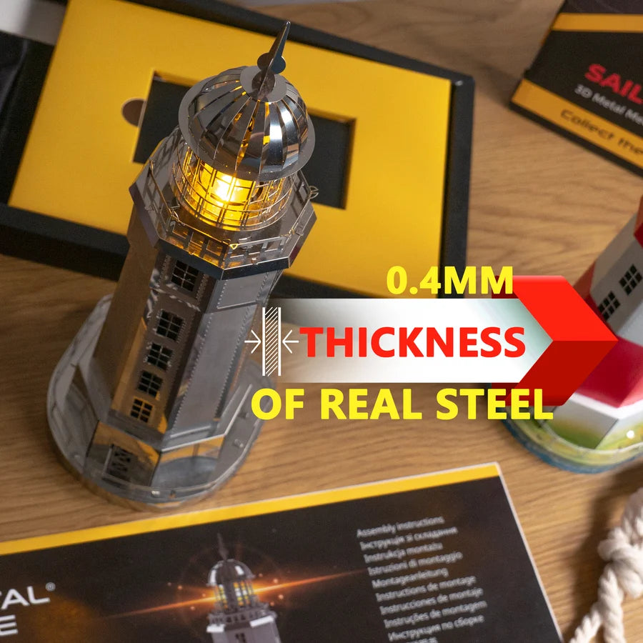 Metal Time Sailor's Companion La Jument Lighthouse - DIY Metal Model Kit