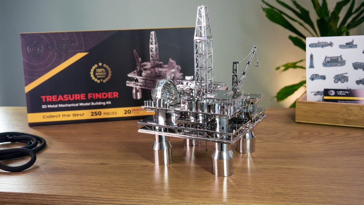 Metal Time Treasure Finder Oil Rig - DIY Metal Model Kit