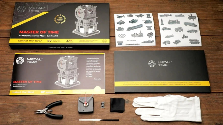 Metal Time Master of Time Stand Clock - DIY Metal Model Kit