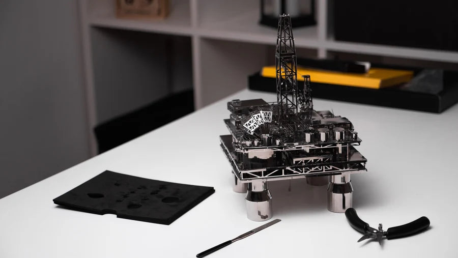 Metal Time Treasure Finder Oil Rig - DIY Metal Model Kit