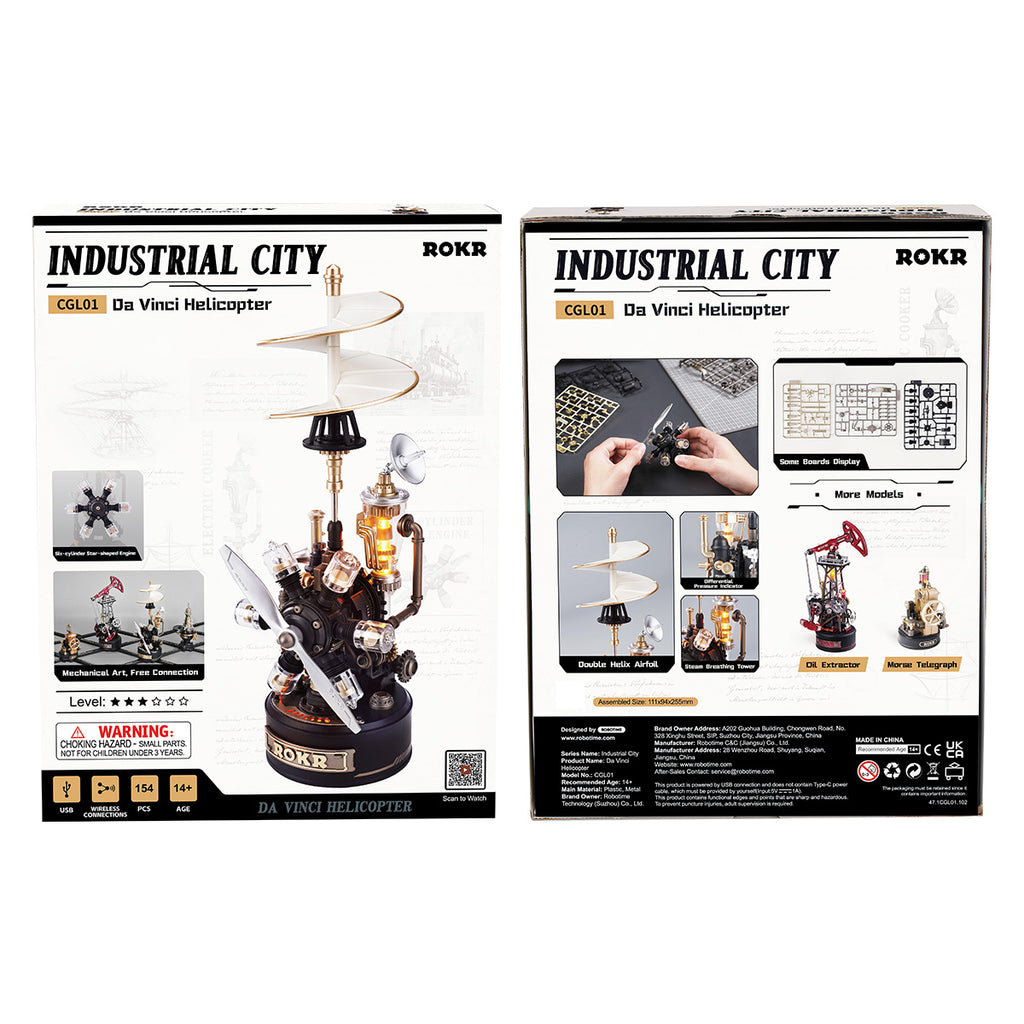 Da Vinci Helicopter – 3D Wooden Mechanical Model Kit