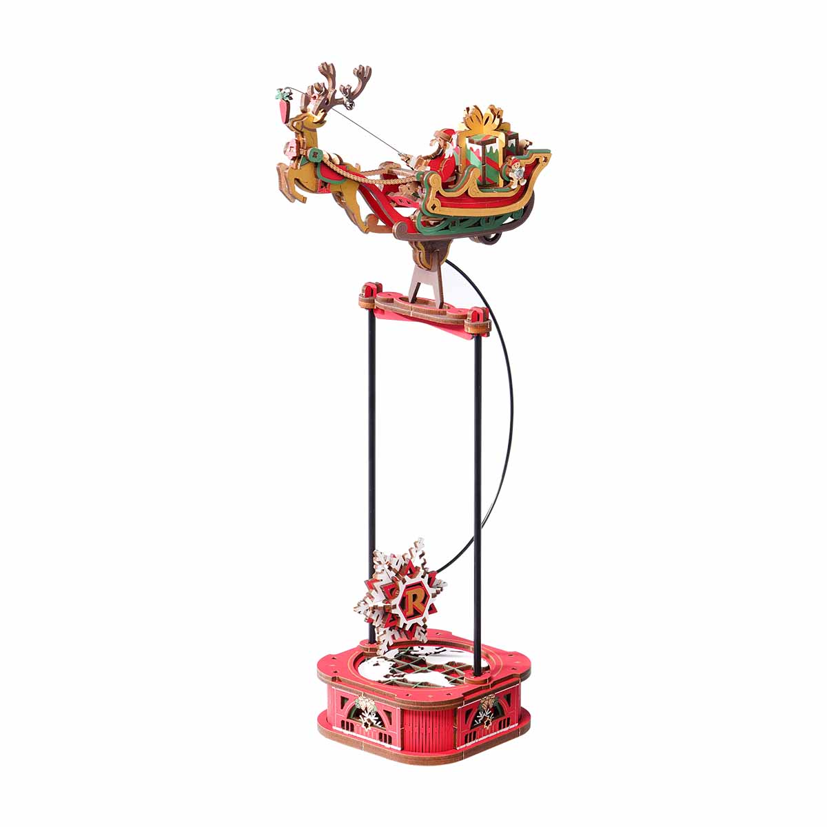 Santa on Sleigh – 3D Wooden Pendulum Balance Toy Kit
