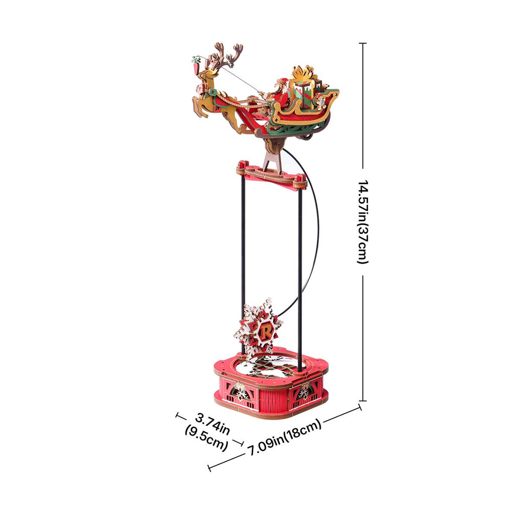 Santa on Sleigh – 3D Wooden Pendulum Balance Toy Kit