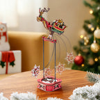 Santa on Sleigh – 3D Wooden Pendulum Balance Toy Kit