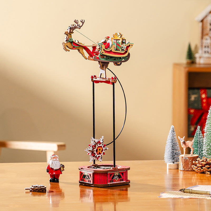 Santa on Sleigh – 3D Wooden Pendulum Balance Toy Kit