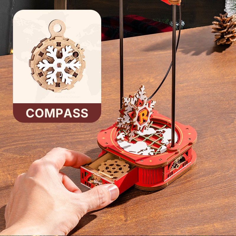 Santa on Sleigh – 3D Wooden Pendulum Balance Toy Kit