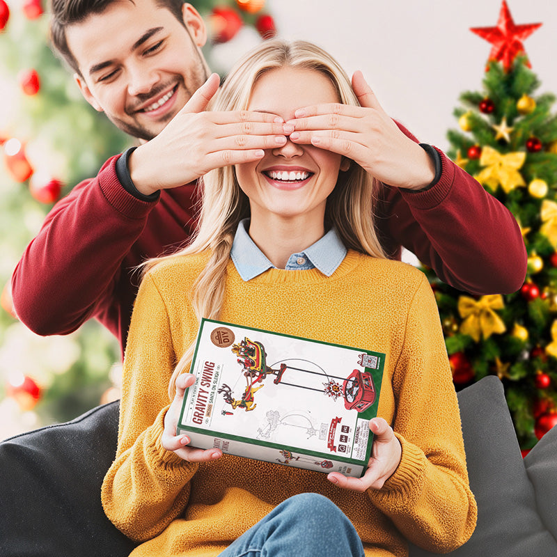 Santa on Sleigh – 3D Wooden Pendulum Balance Toy Kit