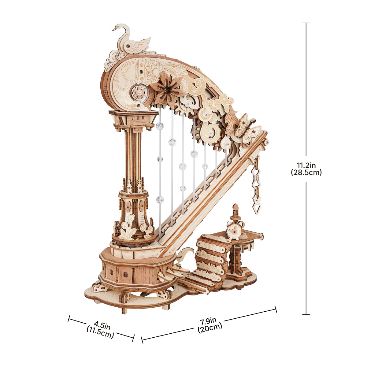 Magic Harp – 3D Wooden Mechanical Music Box Kit
