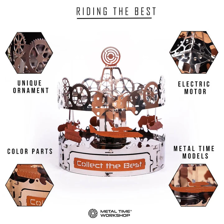 Metal Time Riding the Best Carousel - DIY Metal Model Kit