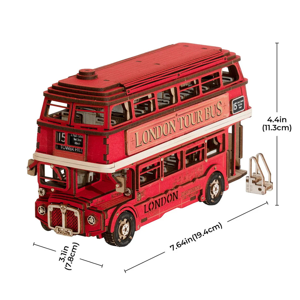 London Tour Bus – 3D Wooden Puzzle Model Kit