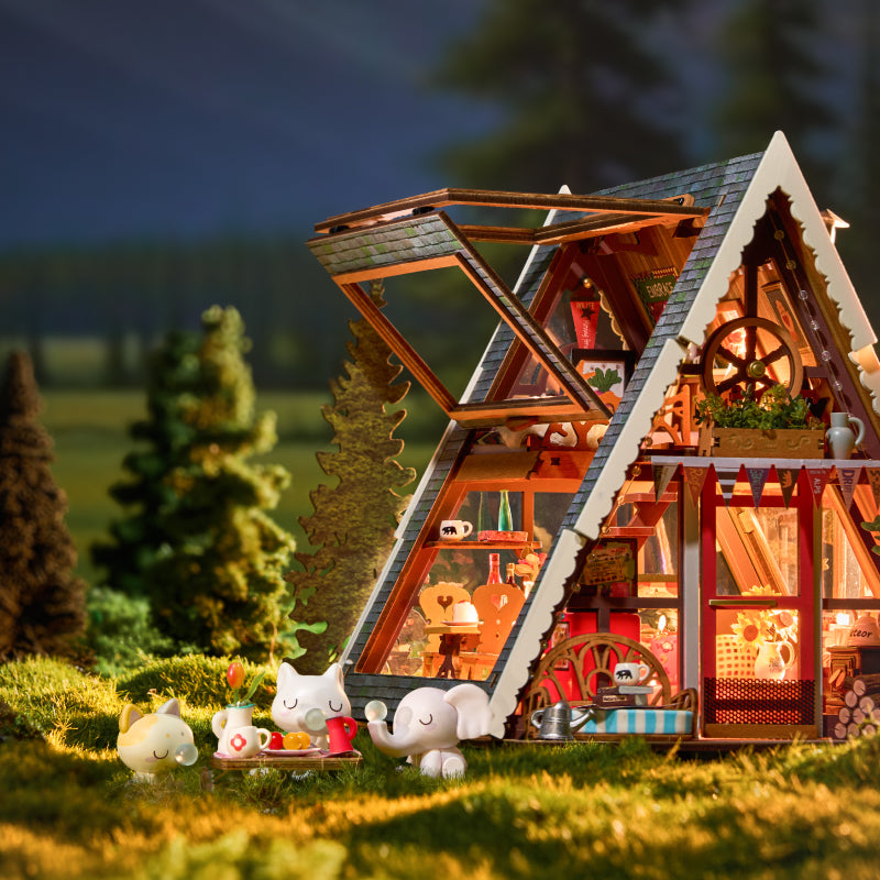A-Frame Cabin – DIY Miniature House Kit