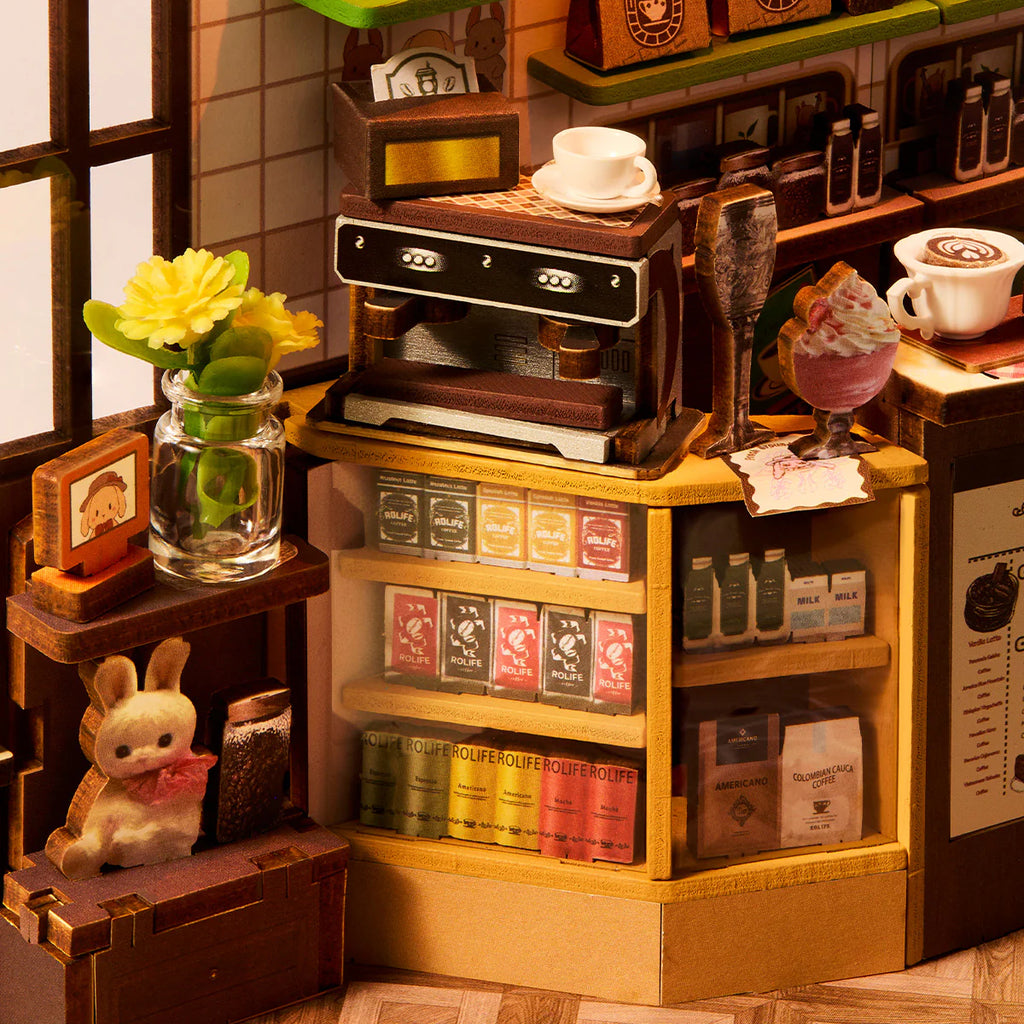 Holiday Café Book Nook – DIY Miniature Kit