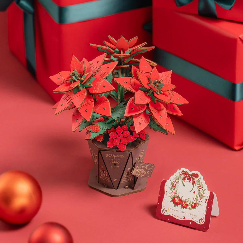 Poinsettia – DIY Wooden Flower Bouquet Kit