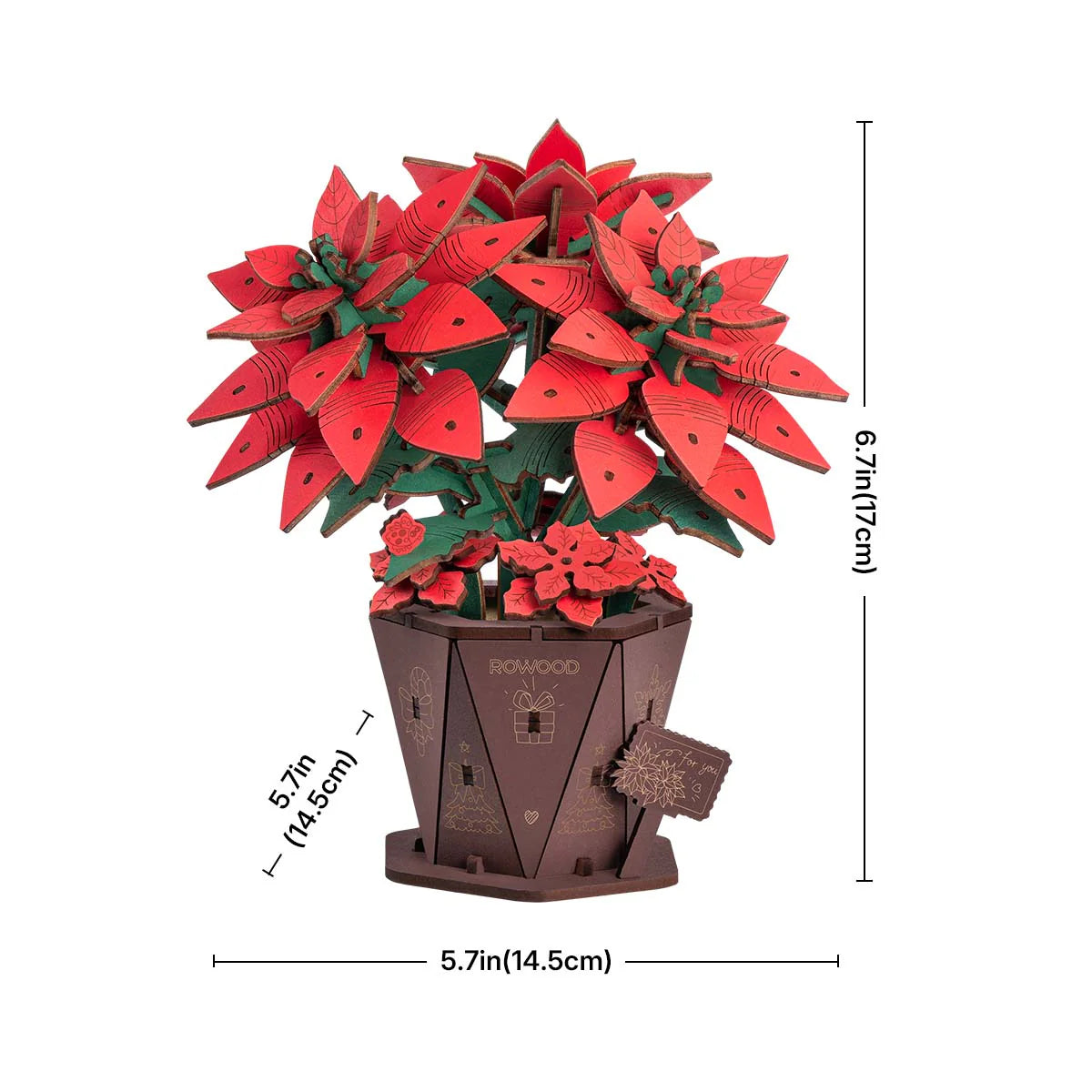 Poinsettia – DIY Wooden Flower Bouquet Kit