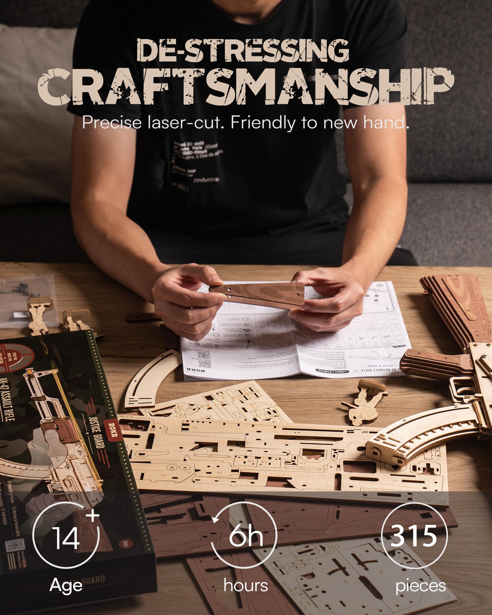 AK-47 Assault Rifle – DIY Mechanical Model Kit