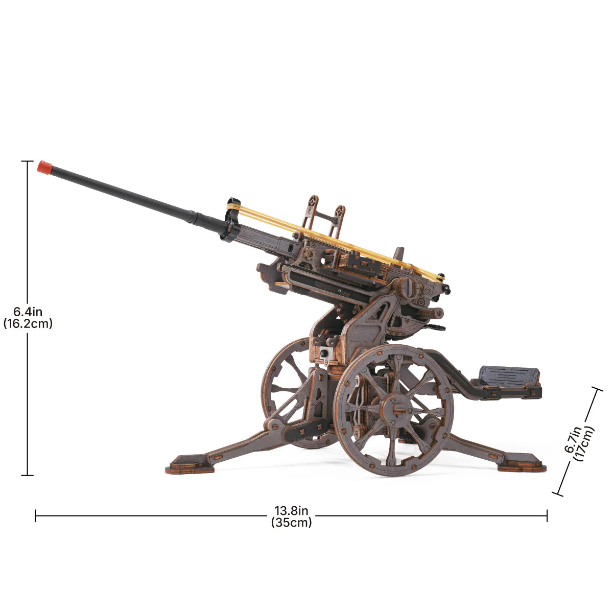 Anti-Aircraft Gun – 3D Wooden Mechanical Model Kit