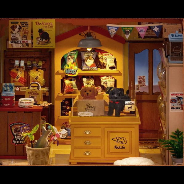Rolife Fluffy Friends Store – DIY Miniature House Kit