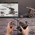 Anti-Aircraft Gun – 3D Wooden Mechanical Model Kit