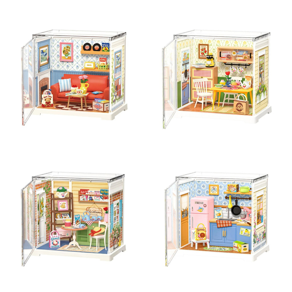 Mini Living Spaces Collection – DIY Miniature Dollhouse Kit