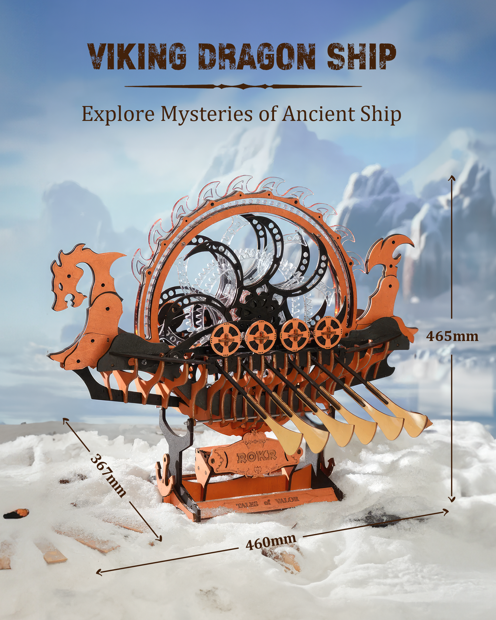 Dragon Boat – Mechanical Wooden Model Kit