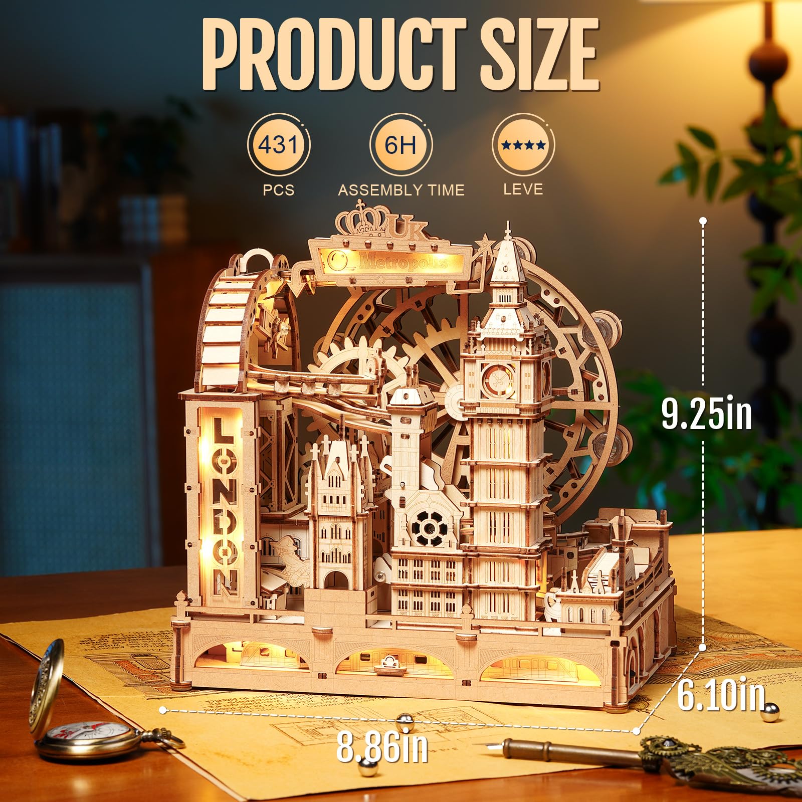 London Marble Run – Mechanical Model Kit