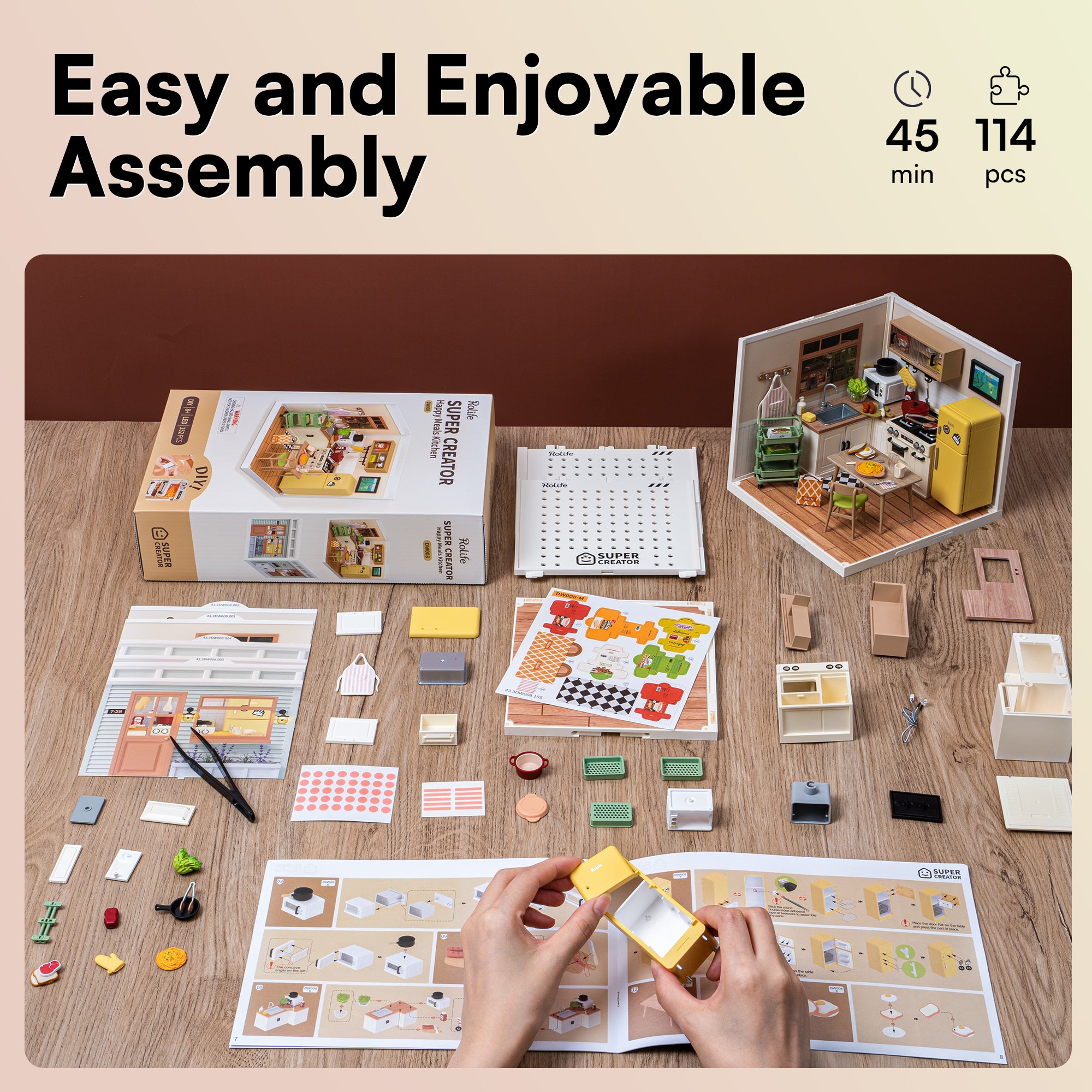 Happy Meals Kitchen – DIY Miniature House Kit