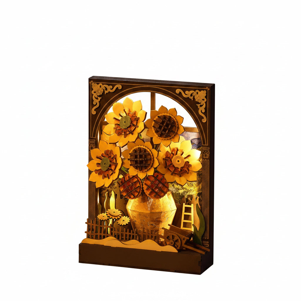 Golden Sunflower – DIY Wooden Wall Art Kit