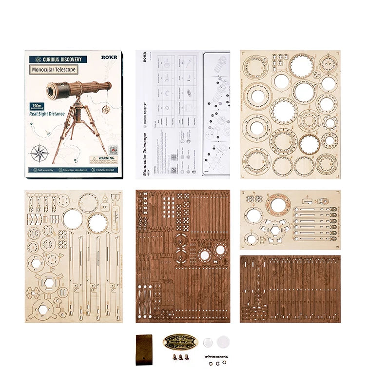 Monocular Telescope – Wooden Model Kit