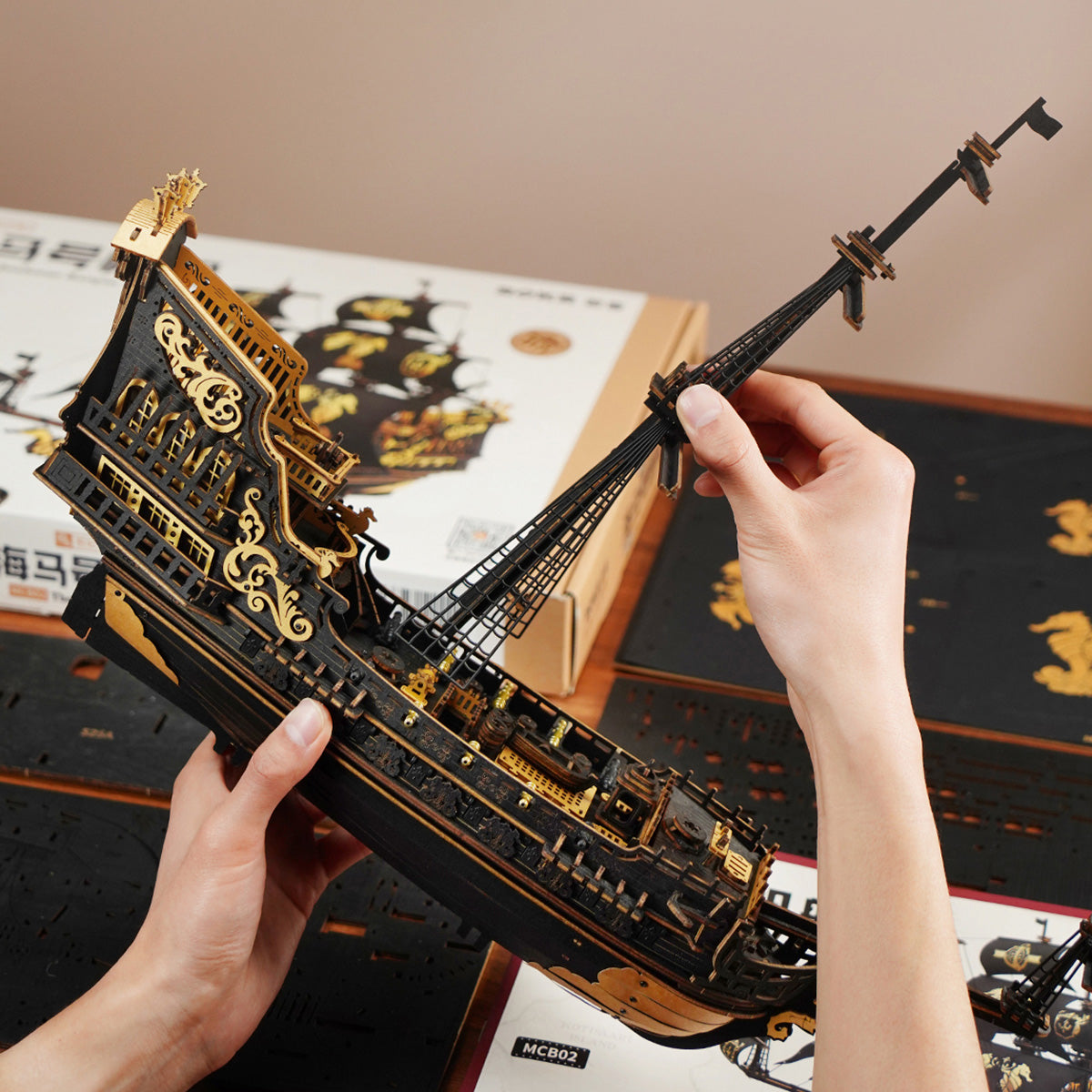 The Seahorse Barque – 3D Wooden Sailing Ship Model Kit