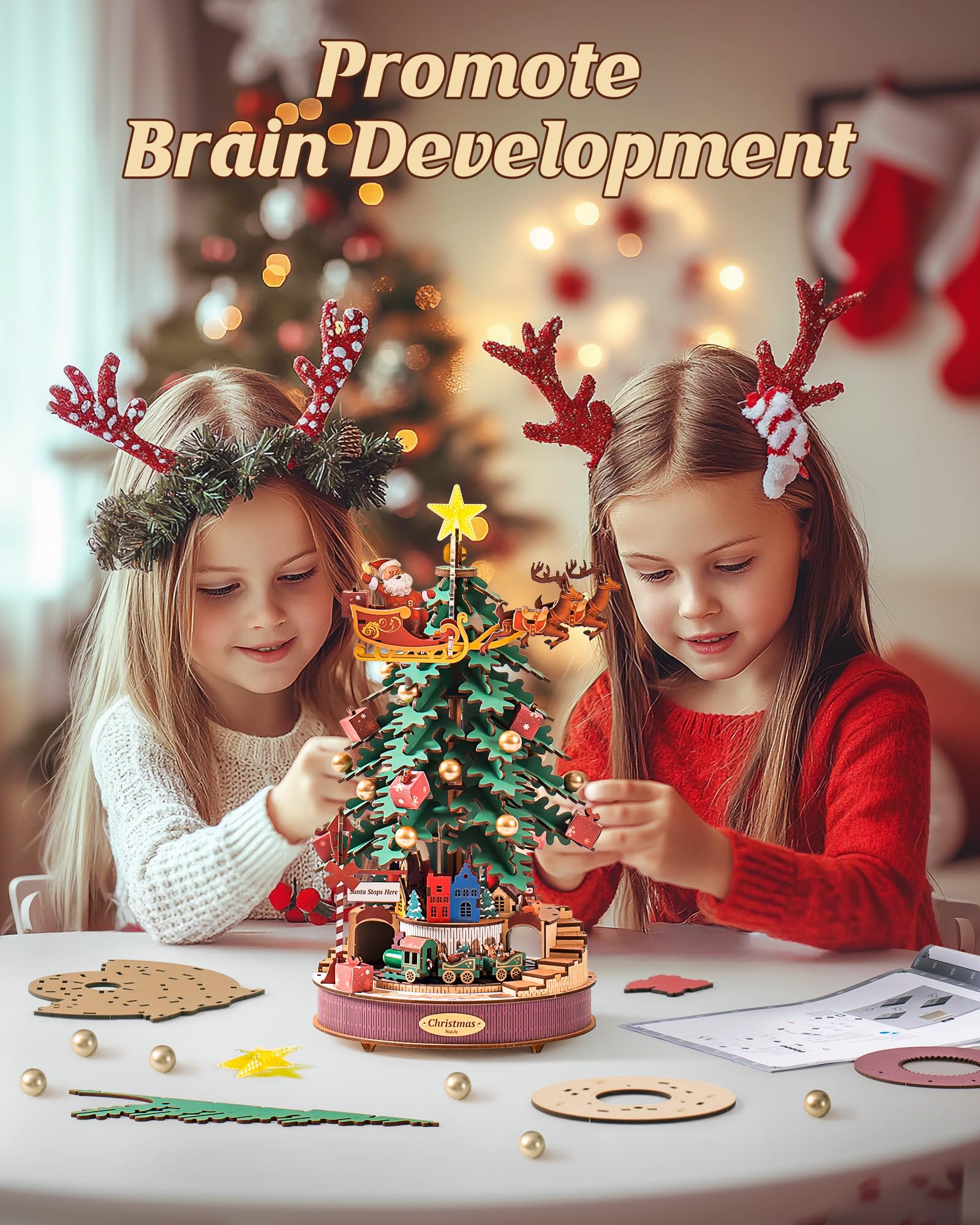 Christmas Melody Tree – DIY Wooden Music Box Kit