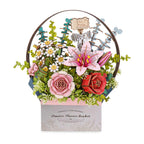 Blooming Flower Basket – DIY Wooden Model Kit