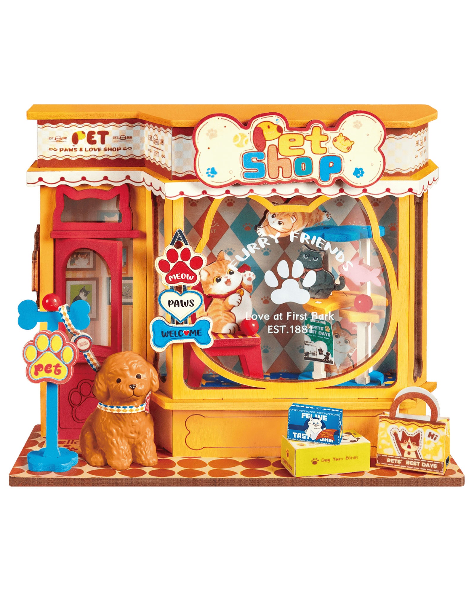 Pawfect Pet Shop – DIY Miniature Dollhouse Kit