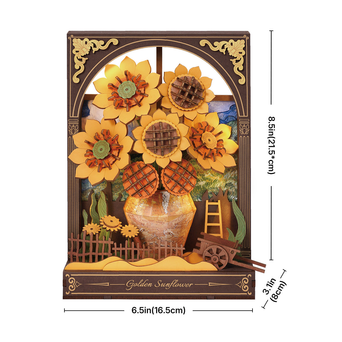 Golden Sunflower – DIY Wooden Wall Art Kit