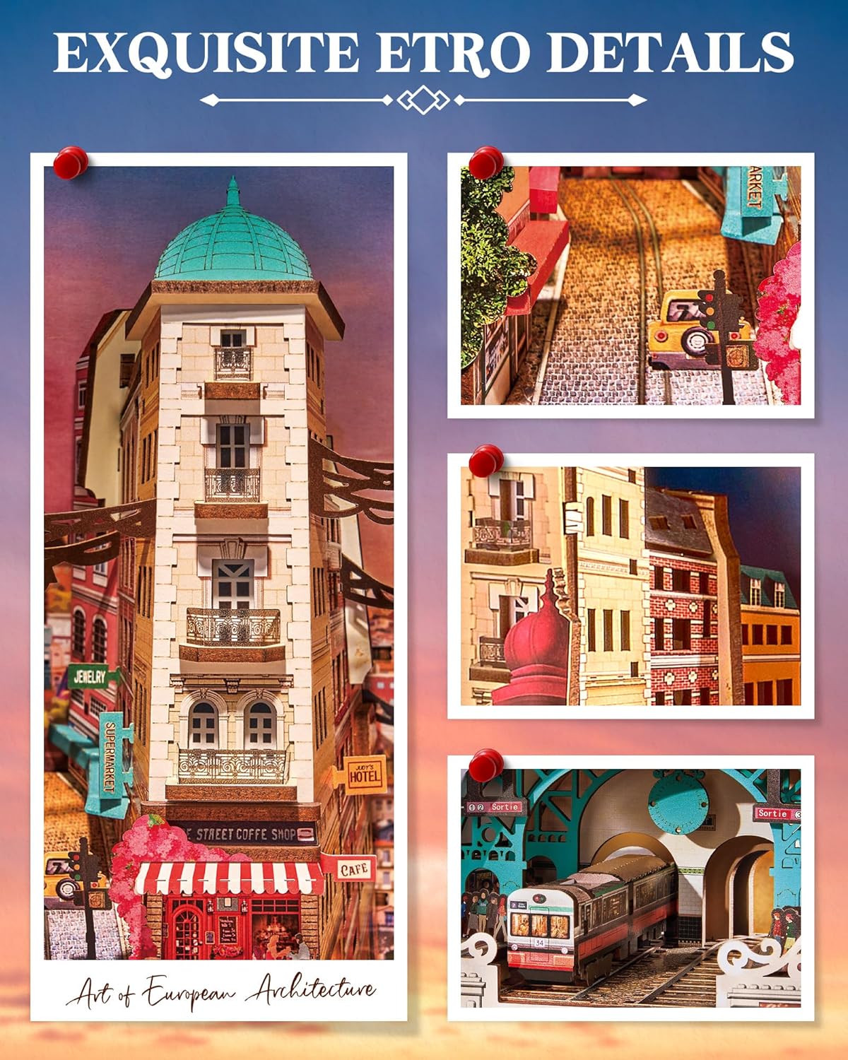 Urban Street Subway Book Nook – DIY Model Kit