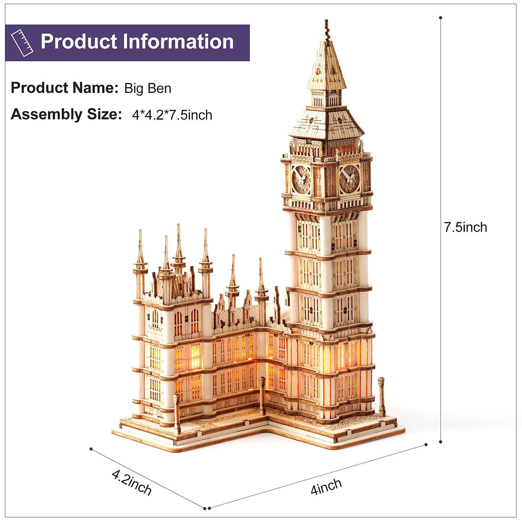 Big Ben – Wooden Architecture Model Kit