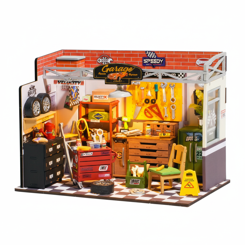 Garage Workshop – DIY Miniature House 3D Puzzle Kit