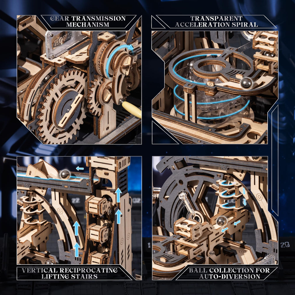 Marble Spaceport – Mechanical Marble Run Kit