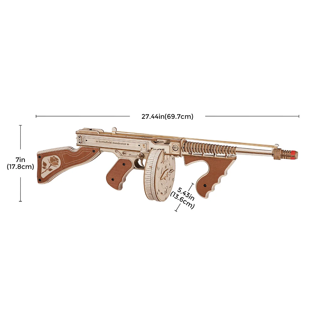 Submachine Gun – 3D Wooden Puzzle Model Kit