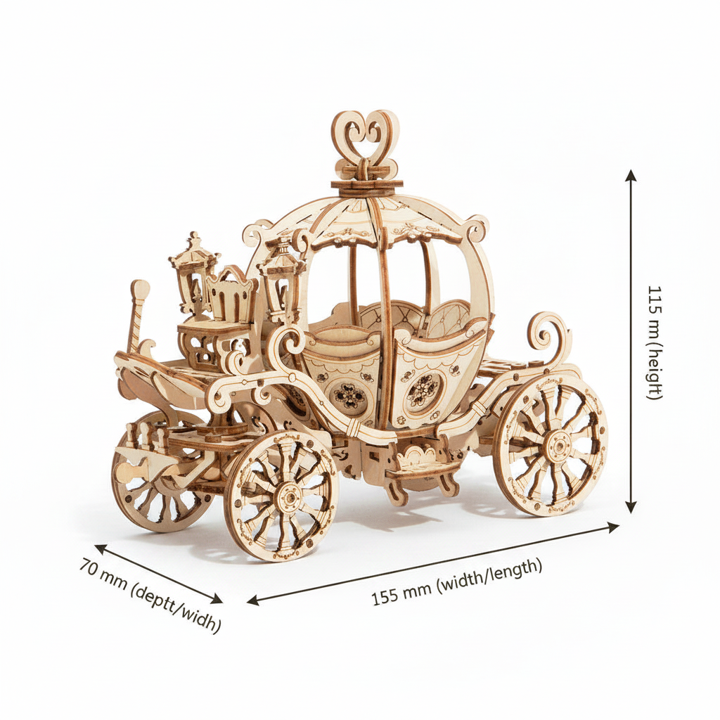 Pumpkin Cart – 3D Wooden Puzzle Kit