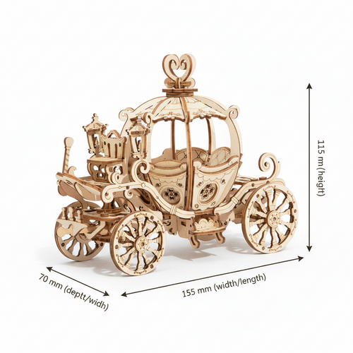 Pumpkin Cart – 3D Wooden Puzzle Kit