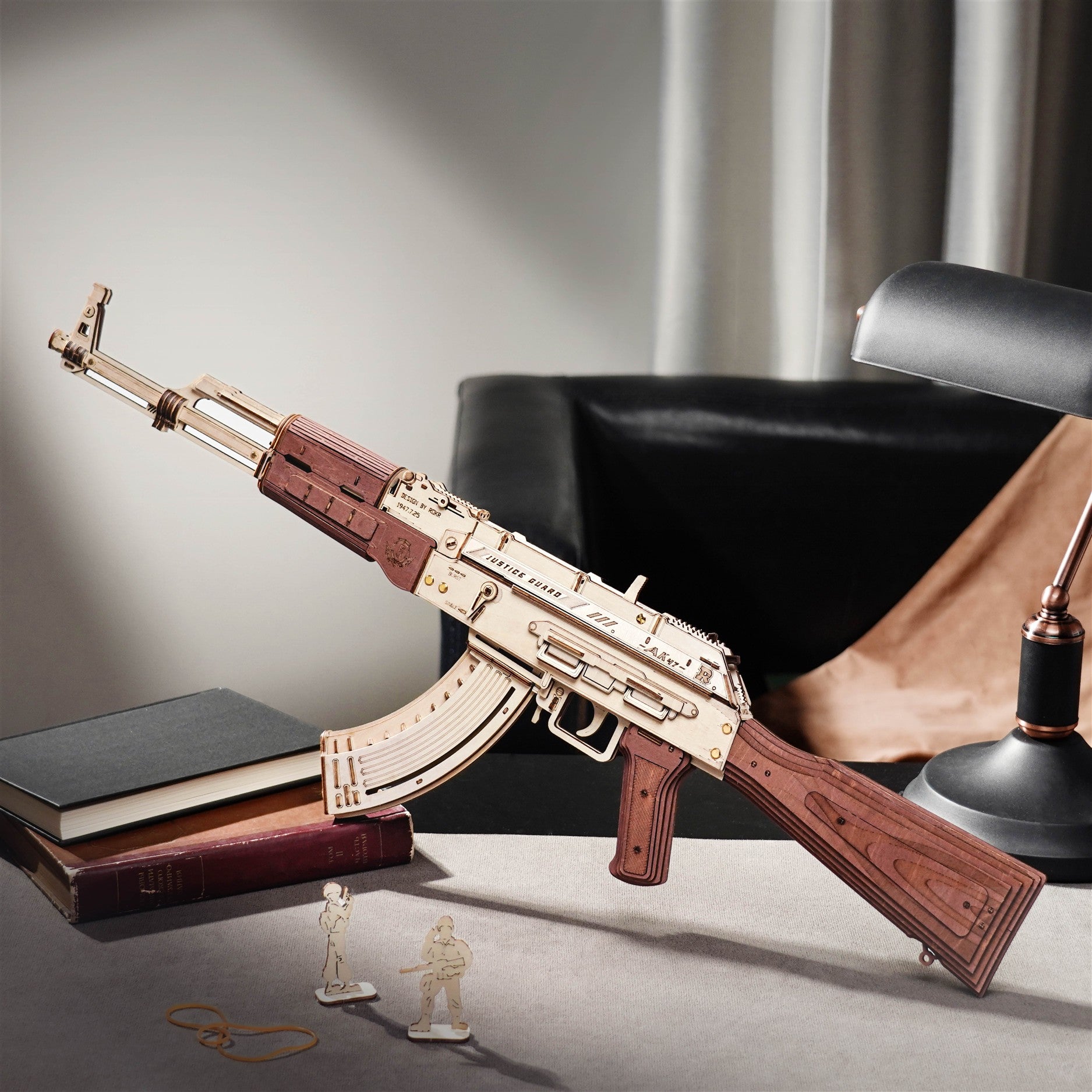 AK-47 Assault Rifle – 3D Wooden Mechanical Model Kit