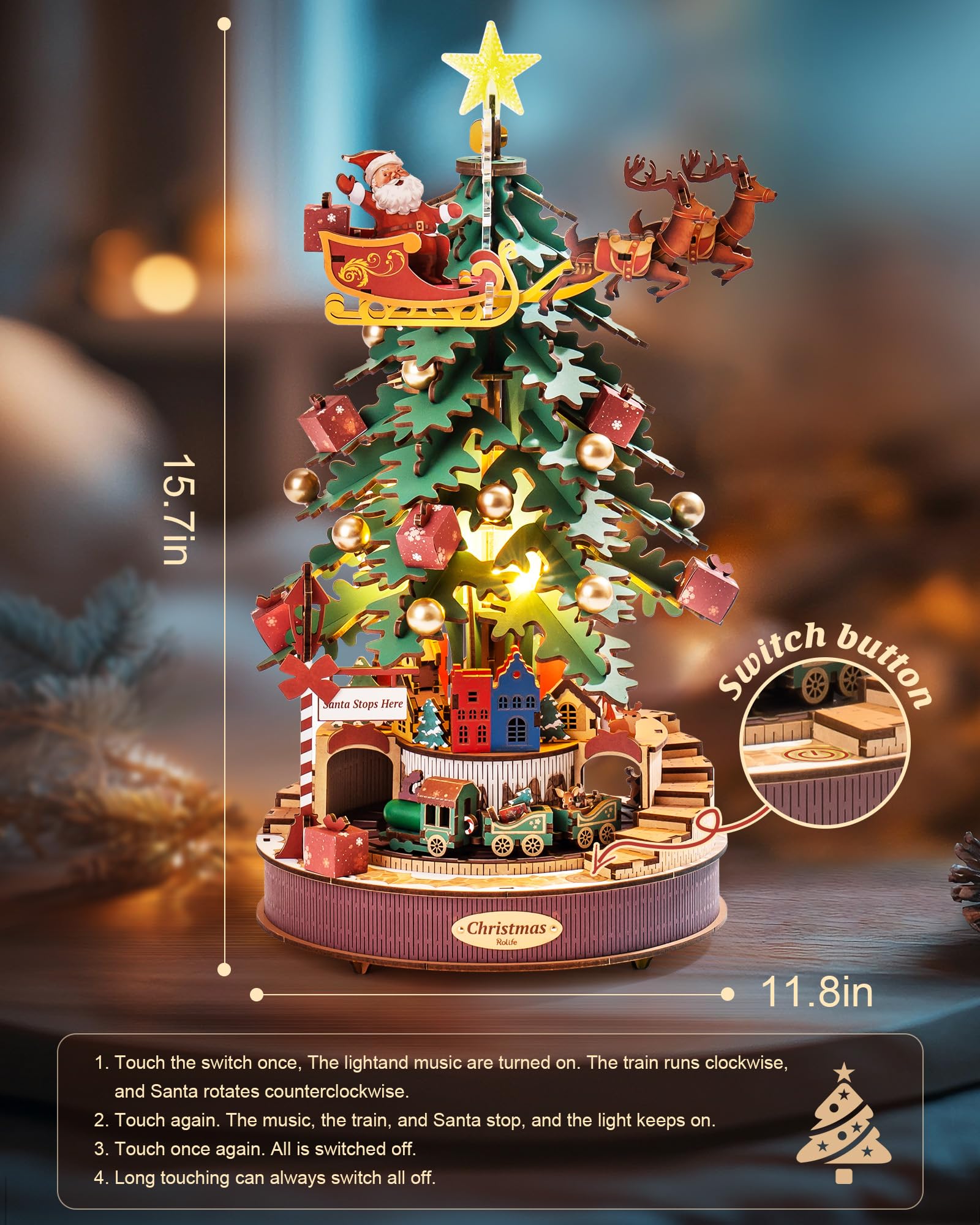 Christmas Melody Tree – DIY Wooden Music Box Kit