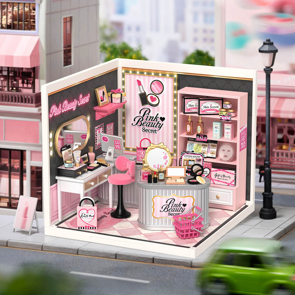 Pink Beauty Secret – DIY Miniature Dollhouse Kit