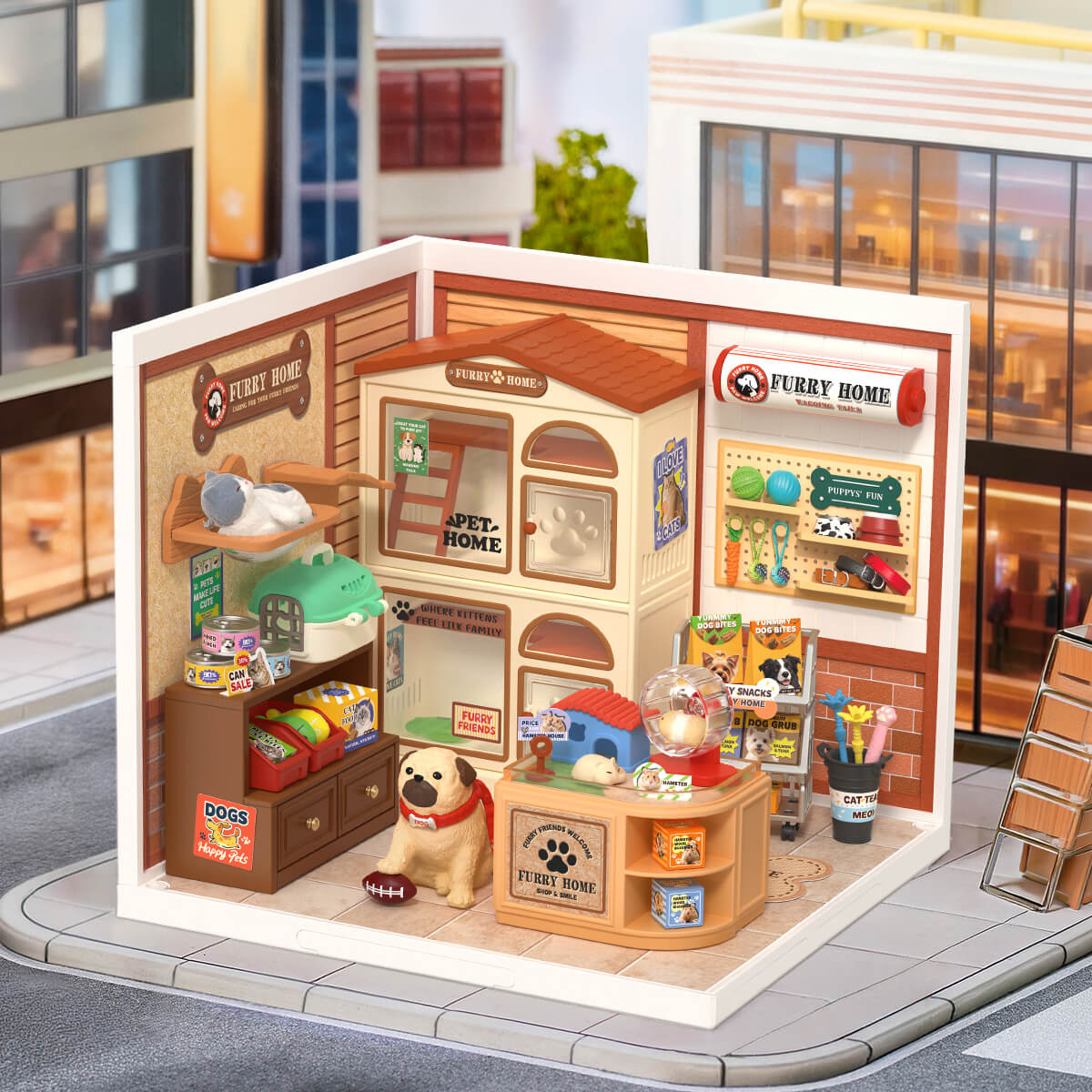 Furry Friends' Home – DIY Miniature Dollhouse Kit
